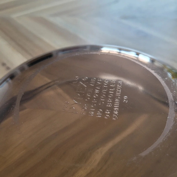 Vintage Pyrex Corning Amber  Clear number 20 1.5 L round casserole w lid NY USA - Picture 5 of 6